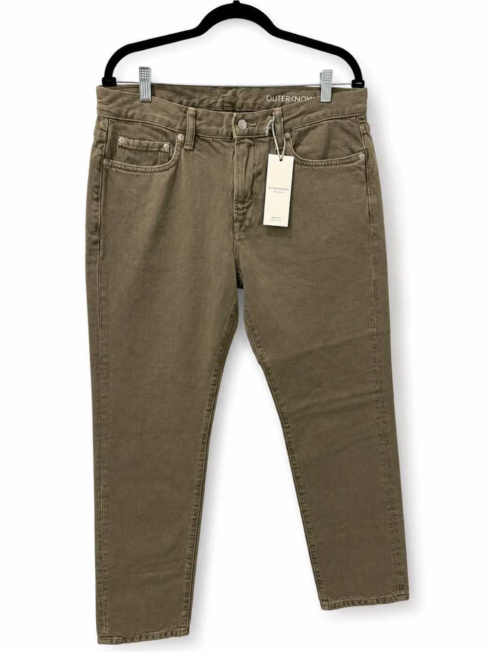 NWT Outerknown S.E.A. Jeans Drifter Tapered Fit Scout Olive Men’s 32x30 Premium - Picture 2 of 10